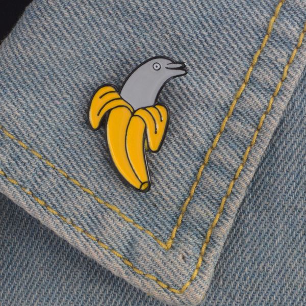 

jewelry brooch pin for women banana dolphin brooches pins bohemian enamel lapel badges men backpack hat bag accessories party anniversary th, Gray