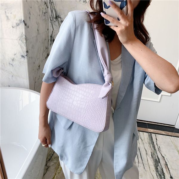 

2020 new shoulder bag women's casual fashion korean version of mobile ladies simple solid color armpit bag