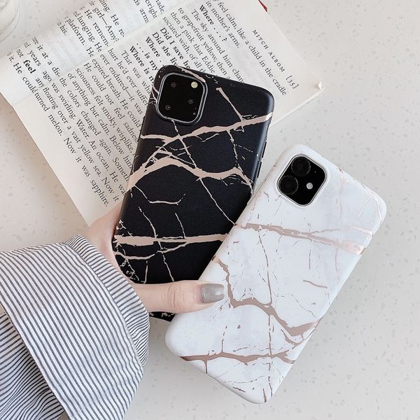 

fashion luxury designer phone cases for iphone 11 pro max soft tpu case for iphone xr xs max 8 7 6 plus golden shinning marble case