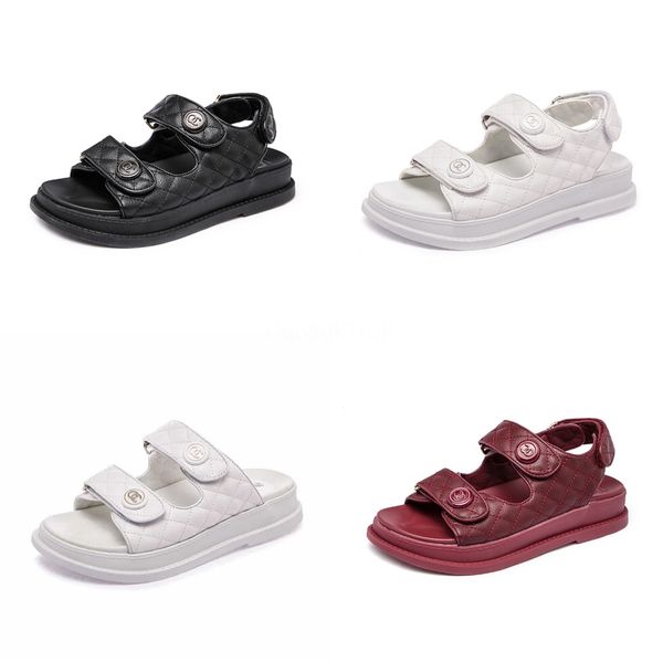 

sexy2020 sandals flange candy color will code womens back trip hairtail mouth flat shoes you 1681#517, Black