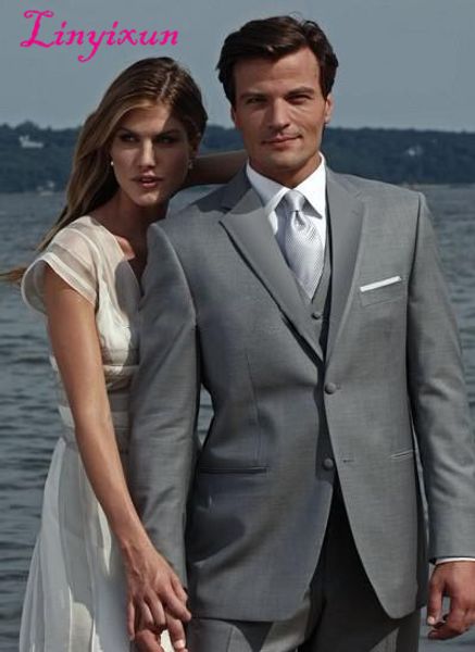 

linyixun unique design male suits notched lapel three butten gold groomsman tuxedos men wedding suits, White;black