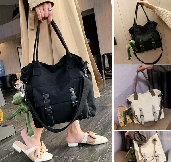 

women girl lady fashion casual large capacity solid color messenger bags shoulder bags school shopping handbags