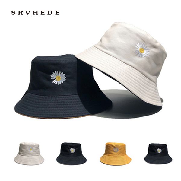 

gd daisy fisherman hat black embroidered double-sided wear brand snapback ms. shade outdoor leisure hip hop g- hat 2020, Blue;gray