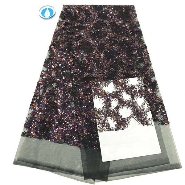 

new coming party apparel cloth french tulle lace fabric african net lace material wtih sequins for sewing hnz335(5yards/lot, Pink;blue