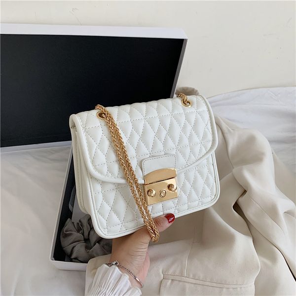 

female lattice pu leather crossbody bags for women 2020 chain shoulder messenger bag ladies hand sling luxury handbags designer