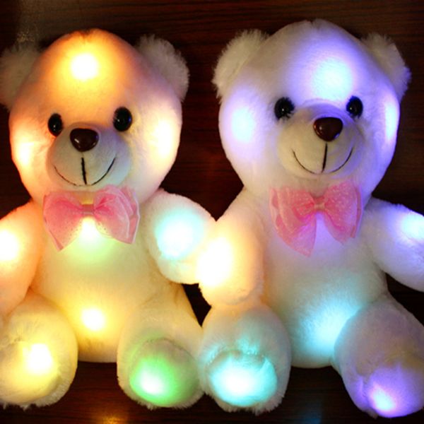 

luminous colorful led glowing plush toy small bear stuffed doll soft toys lovely animal birthday gifts for kids children girl
