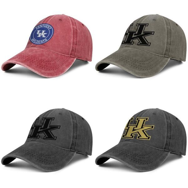 

kentucky wildcats basketball gold logo denim baseball cap custom cool cute hats black round logo camouflage, Blue;gray