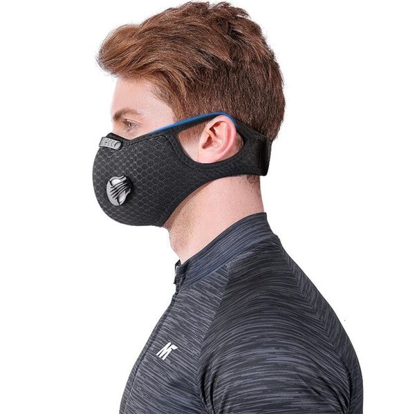 

dhl shipwholesale in stock 5 cycle filter layers face activated carbon pm 2.5 antidust mask qadfqi, Black