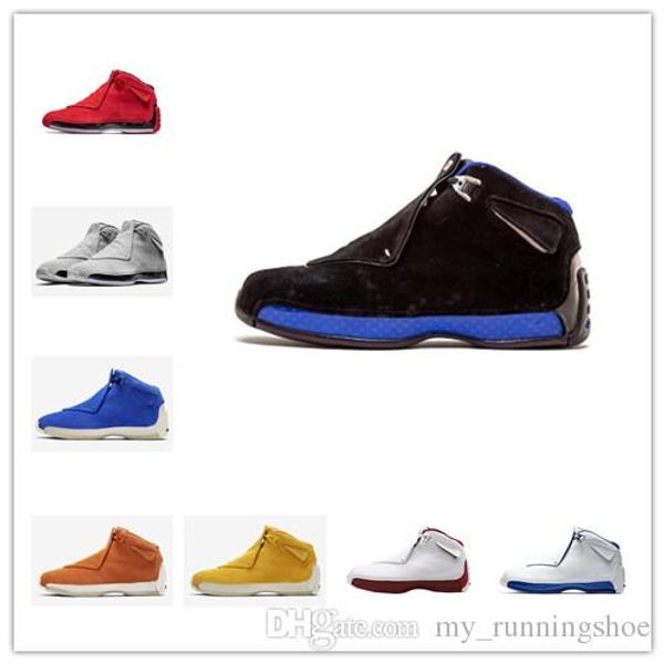 

Men retro 18 ba ketball hoe orange yellow grey red blue uede black a18 jumpman 18 flight neaker tenni boot j18 with box