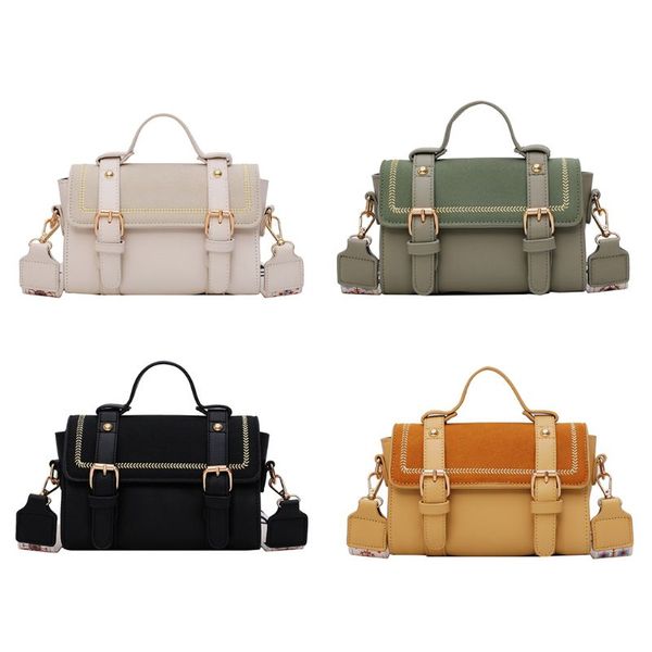 

women frosted shoulder bag embroidery strap pu leather casual style party travel