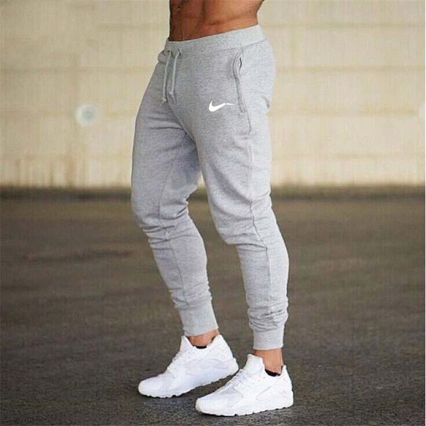 

new brand print logo gyms men joggers casual men sweatpants joggers pantalon homme trousers sporting clothing bodybuilding pants, Black