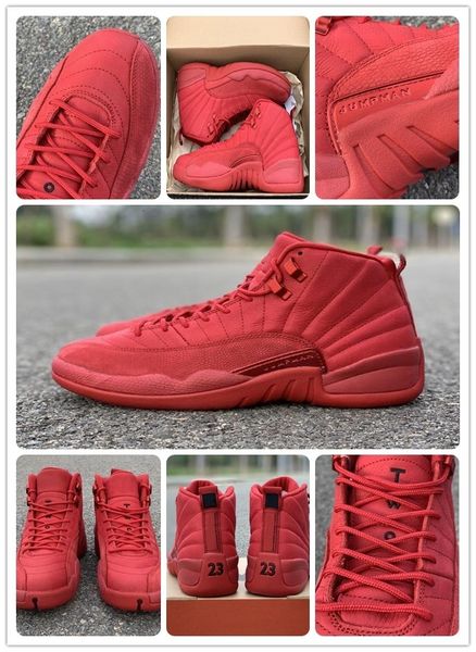 

12 12s gym red basketball shoes xii gym red sports sneakers with original box ment outdoor athletics mens size