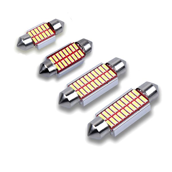 31mm 36mm 39mm 41mm Lâmpadas LED C5W C10W Luz de Leitura Do Carro Super Brilhante 4014 SMD Auto Interior Iluminação Doom Car Styling Lamp