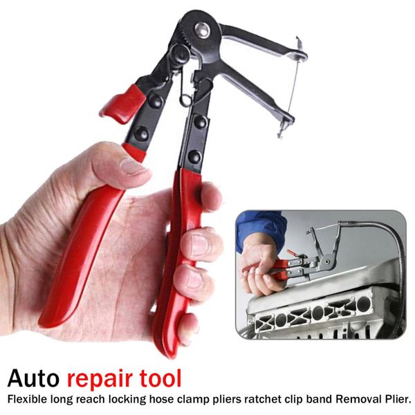 

1pcs auto vehicle tools cable type flexible wire long reach hose clamp pliers for car repairs hose clamp removal hand tools