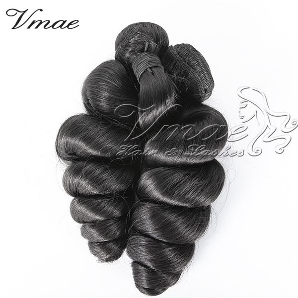 

brazilian loose wave virgin hair human 3 bundles unprocessed natural color hair extension 100% original hair weft vmae extensions, Black