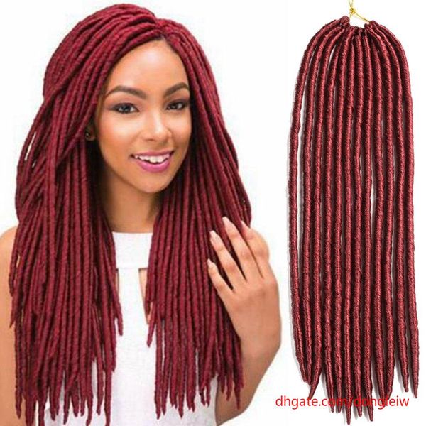 2019 18inch Faux Locs Crochet Hair Straight Faux Locs Crochet Twist Braiding Hair Bundle Synthetic Hair Extensions For Black Women From Dongleiw