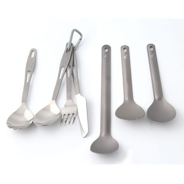 

toaks ultralight titanium tableware outdoor flatware cutlery fork and spoon