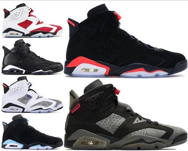 

2020 bred men black infrared 6 6s basketball shoes mens cny carmine gatorade green tinker unc black cat designer trainers sneakers 40-47
