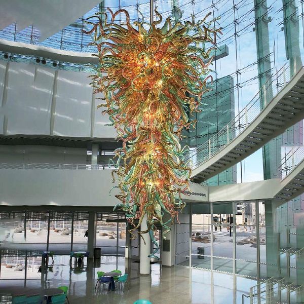 

luxury large art glass chandelier l indoor decoration murano glass chandelier for engineering project large hanging lamp