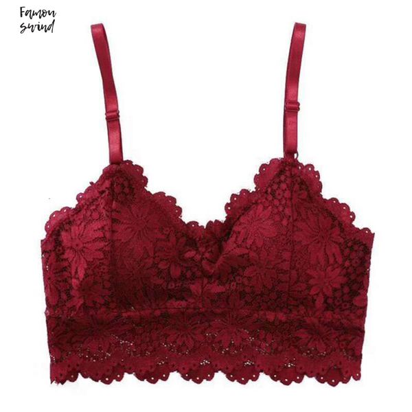 

женщины бюстгальтер push up sexy lingerie lace bralette плюс размер беспроводного белье вина red lace белой черные синие бюстгальтеры женщин, Red;black