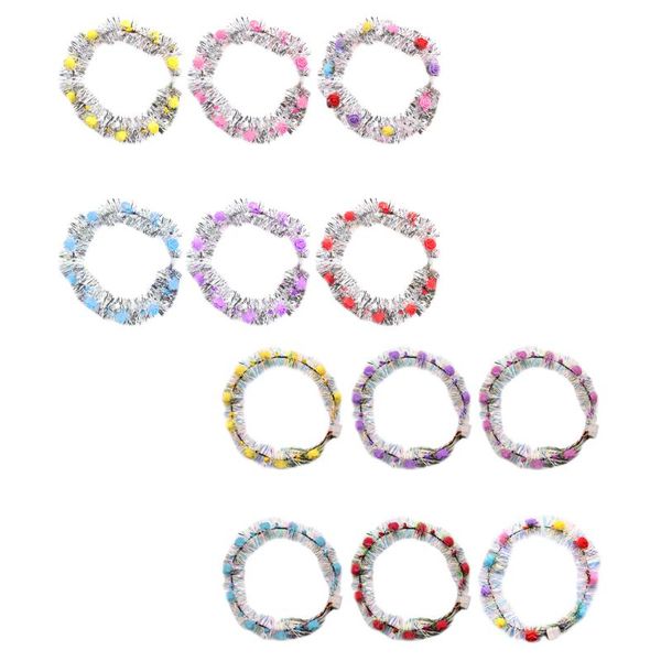 

women girls floral hair jewelry led wreath headband luminous garland headdress, Golden;white