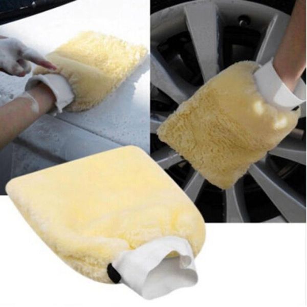 

portable microfiber soft imitation cashmere car washing glove cleaning tools