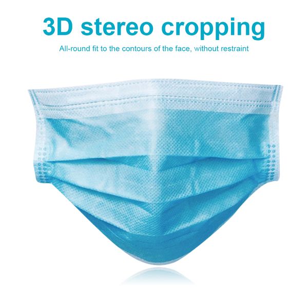 

200 шт. / лот в наличии 3 слоя anti virus anti-dust пылезащитный earloop лицо рот маски для лица защитный чехол маски