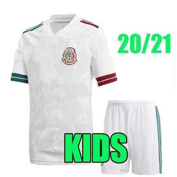 

mexico soccer jersey away white camisetas 20 21 chicharito lozano dos santos 2020 football shirts men + kids kit uniforms maillots, Black