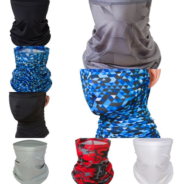 

1ngai simple style fishing shield mask blocking bandana headwear headband cycling hiking outdoor head scarf face scarf, Black