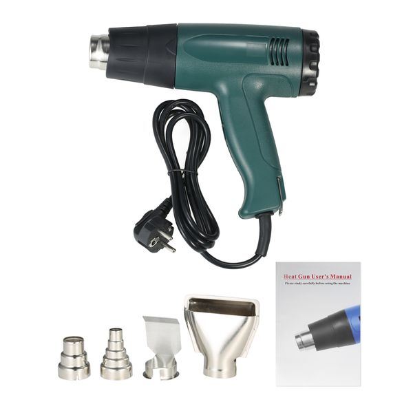 

1800w ac220v electric heat gun air gun temperature-controlled soldering hair dryer with 4pcs nozzles