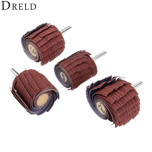 

dreld 1pc dremel accessories 150-400 grit sanding flap wheel 6mm shank sanding grinding sand paper shutter wheel for rotary tool