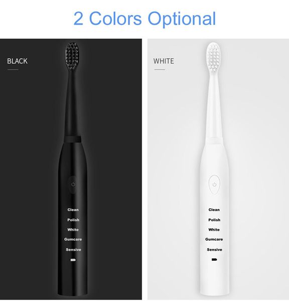 

powerful sonic electric toothbrush rechargeable 32000time/min ultrasonic washable electronic whitening waterproof teeth brush 4 colors dhl
