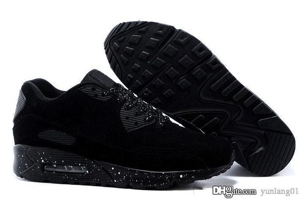 

new men womens shoes classic 90 men and women casual shoes black red white sports trainer air cushion surface breathable sports shoes 36-45