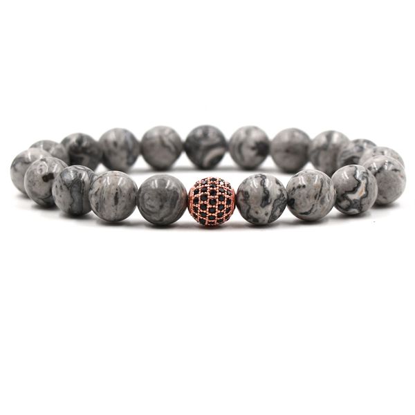 

foreign trade popular jewelry bracelet natural agate stone six-word mantra beads micro-inlaid zircon ball fashion bracelet, Black
