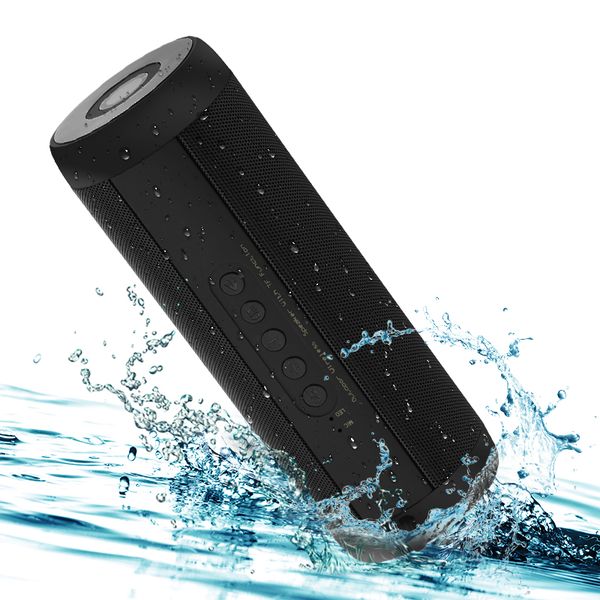 

sounding bluetooth speaker portable wireless stereo big power 10w ipx5 wateproof tf fm radio music column speakers for phone computer