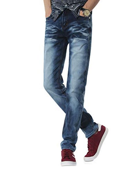 

demon hunter men's slim fit jeans s81y7, Blue