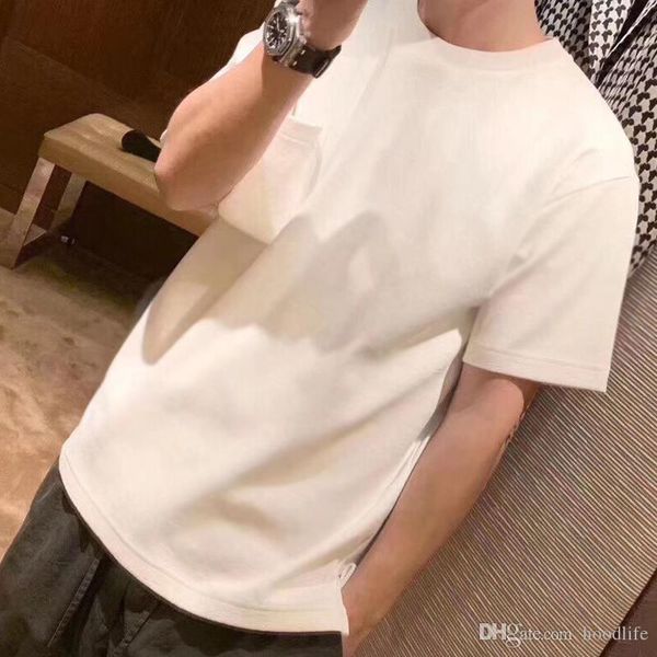

jacquard monogram t-shirt classic solid color logo tee simple breathable short sleeves men women summer high street t-shirt hfymtx647, White;black