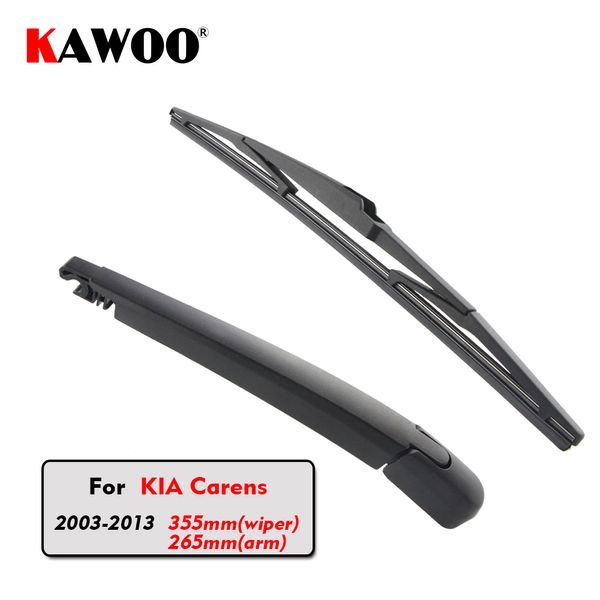 

kawoo car rear wiper blade blades back window wipers arm for kia carens hatchback (2003-2013) 355mm auto windscreen blade