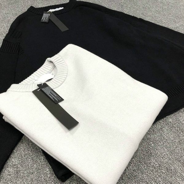 

европейские американские уличные джемперы мужские свитера в стиле ретро верхней круглый шеи диких классический руки oem наклейки вышивка сви, White;black