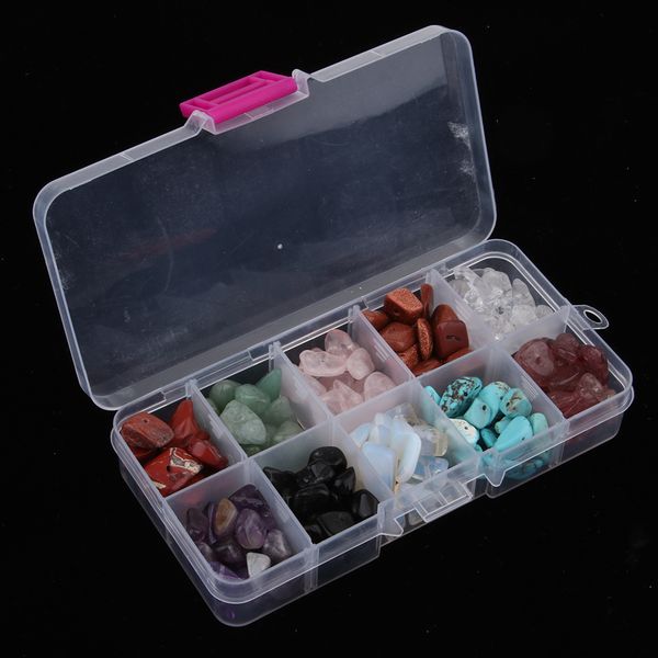 

natural chips beads gemstone beads for jewelry making with plastic jewelry box