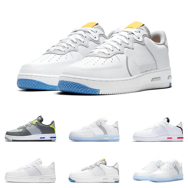 

new mens platform shoes react fashion sneakers white ice light smoke grey wolf grey black red womens sports trainers outdoor breathable