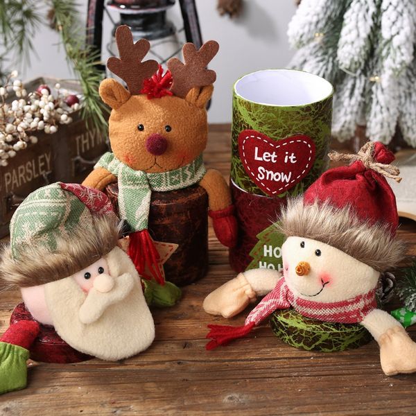 

christmas apple bags candy gift boxes for holiday party favors christmas decorations reindeer/snowman/santa claus