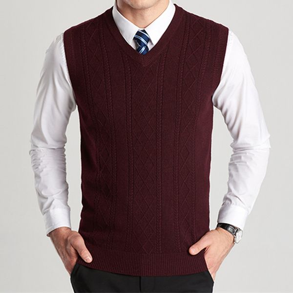 

new arrival fashion waistcoat autumn winter style men sweater computer knitted casual v-neck vest, sleeveless size s m  xl xxl, Black;white