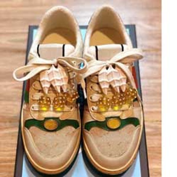

2020new luxury brands designer mens casual shoes sneakers ace nylon and suede web sneaker women shoe designer shoes size 35-44 h, Black