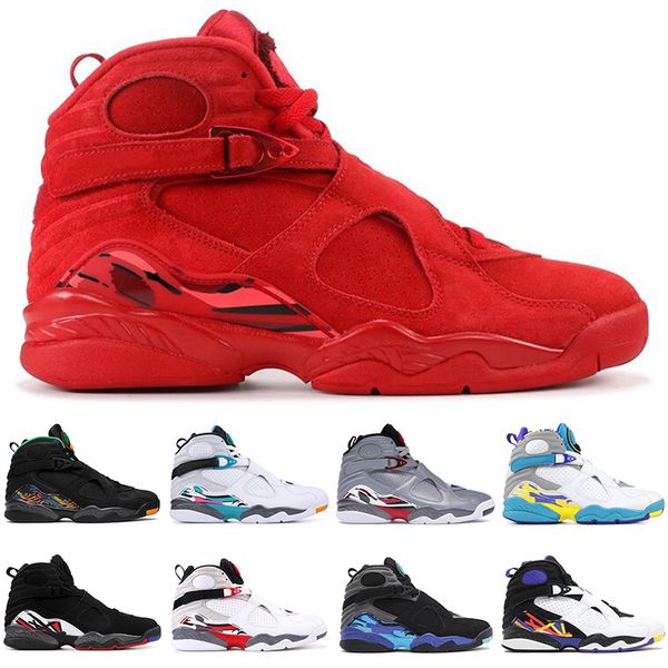 

Hot Sale 8 8s Basketball Shoes men VALENTINES DAY Tinker AQUA CHROME Reflections PLAYOFF Three PEAT designer mens trainers sports sneakers