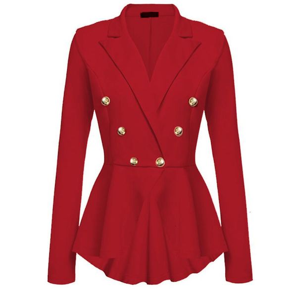 

2018 new plus size womens business blazer suits spring autumn all-match double-breasted long-sleeve women slim blazers jackets l18101303, White;black