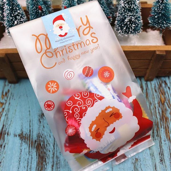 

50 pieces new arrival christmas candy bag self adhesive gift packing bags for party home decoration west point bag cookie