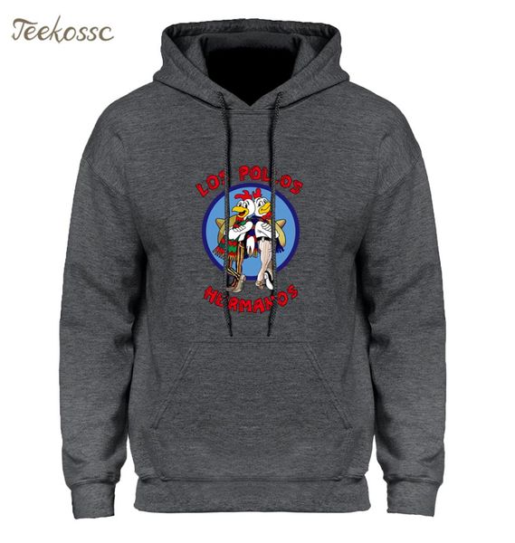 

breaking bad hoodie los pollos hermanos hoodies chicken brothers sweatshirt men 2018 winter autumn hooded hipster cartoon hoody, Black