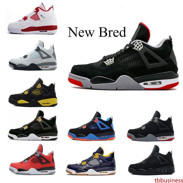 

2019 mens trainers 4 man basketball shoes ls pure money premium black cat white cement bred alternate alternate sports sneakers