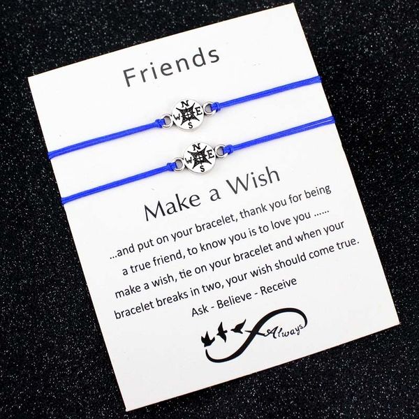 

fashion make a dream friends thanksgiving gift grandma granddaughters aunt niece mother daughters compass bracelets for women, Golden;silver